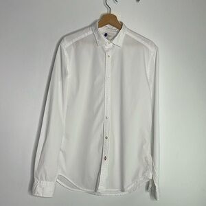 Boden white cotton button down shirt size medium slim fit